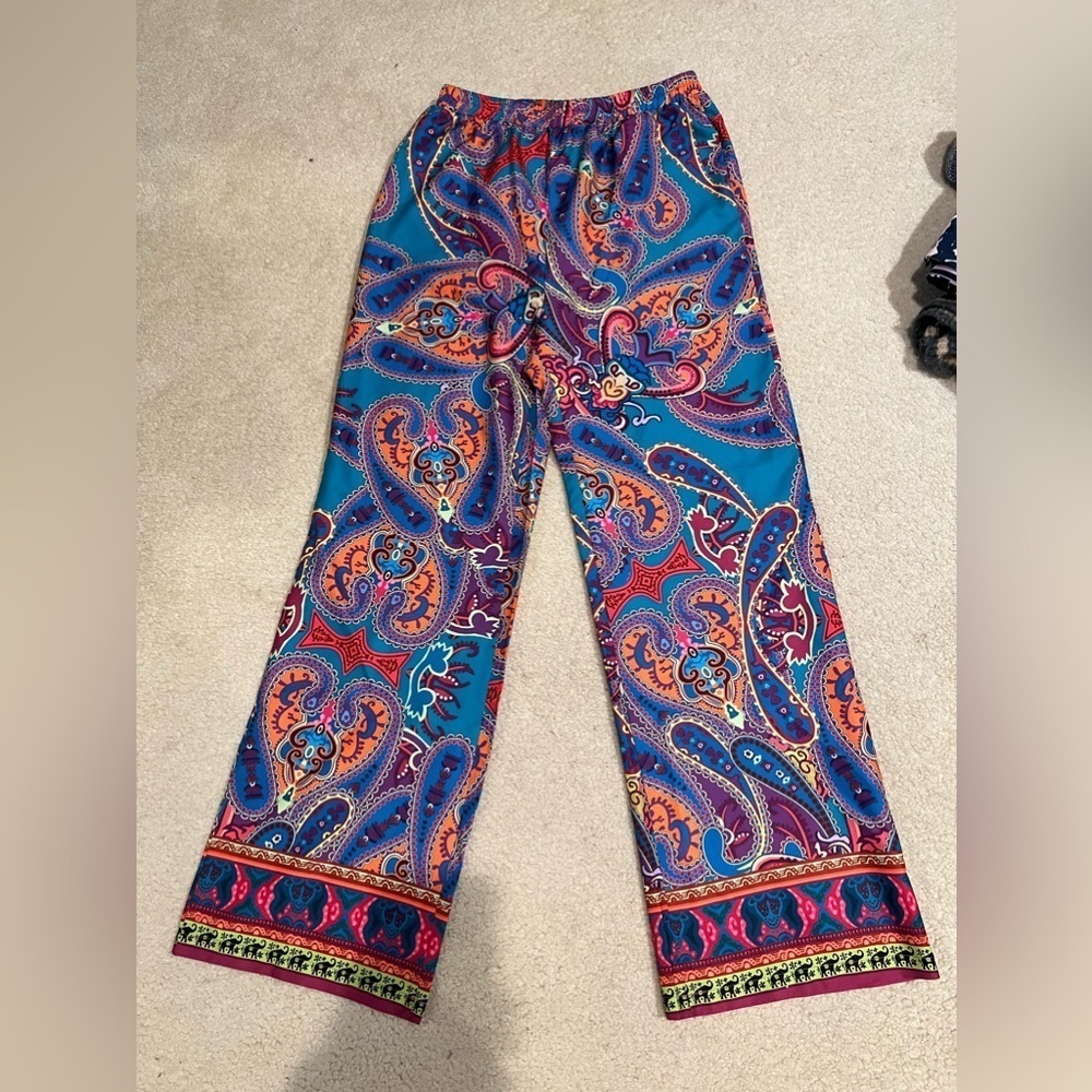 Shein boho pattern pants - medium/6